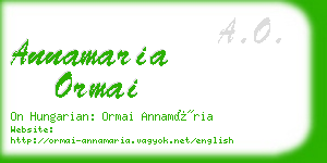 annamaria ormai business card